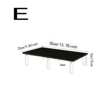 1pc 15.7" Acrylic Monitor Stand, Simple Multipurpose Transparent/Black Desktop Computer Display Holder Suitable For Office Desk, Laptop, Portable Computer, Automatic Pet Feeder, Storage Organization,School Supplies,Back To School