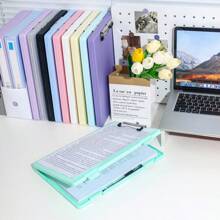 1 pezzo raccoglitore ad anelli A4 - in materiale PP durevole, con grande capacità, con design a doppio pulsante, adatto per uso in ufficio e da studente, organizer da scrivania, per il ritorno a scuola, forniture scolastiche