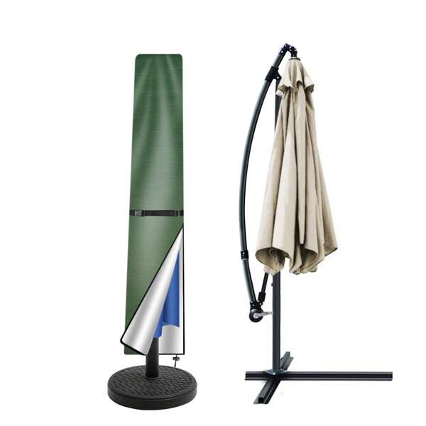 210D wasserdichte Marktschirmhülle, passend für 6-9ft Marktschirme, khaki, gerade mit Schnalle Sonnenschirmhülle