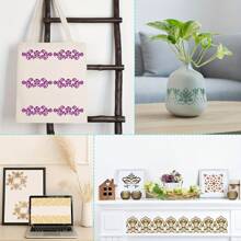 8pcs Exquisite Frame Templates, Flower Templates, Cake Decorating Templates, Reusable DIY Art & Craft Templates, Decorative Borders Baking Tools For Painting On Wood, Canvas, Paper And Fabric,Back To School,School Supplies