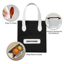 Baglemon Baglemon Insulated Lunch Bag With Double Handles For Women Men, Simple Style Portable Luggage For Women, Reusable Lunch Box For Office Picnic Hiking Beach, Leakproof Cooler Tote Bag Organizer For Adults, Outdoor Lightweight Picnic Bag With Zipper For Travel Bag For School School Accessories School Stuff