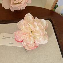 1 Stück exquisiter Blumen Seitenklemm Foto Requisit Haarclip, romantischer ästhetischer Stil Haaraccessoire für Mädchen, Pfingstrosen & Kamelien Design Haarklammer Haarspangen