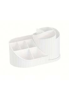 2-in-1 Multifunktions-Kosmetikregal mit großer Kapazität, einschließlich Aufbewahrungsbox für Lippenstift, Lidschatten und Aufbewahrungsbox für Make-up-Pinsel, geeignet für Badezimmer, Frisiertisch und Schreibtisch im Schlafsaal