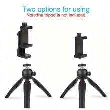 Adaptador de soporte para trípode de teléfono/Soporte universal para teléfono móvil en trípode, se ajusta a cualquier teléfono inteligente, con tornillo estándar de 1/4", rotación vertical y horizontal, compatible con , , palo de selfie, monópode