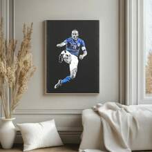 Set Of 1/3 Pcs Soccer Player Pop Wall Arts Soccer Star Posters Sports Printmaking Canvas Posters Printing Modern Stadium Living Room Bedroom Home Decoration Unframed-Style, Wall Art With Frame