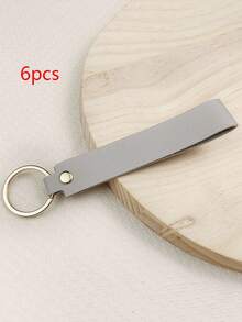 3/6 piezas Llaveros de unicolor versátiles, muñequera, encantos de bolso, llaveros de pareja, regalos perfectos, accesorios de coche y escuela, gótico lindo Y2k