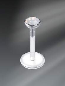 CIZME 16G UV唇环，透明亚克力生物塑料蛋白石唇钉，穿刺饰品，6/8/10mm软骨固定式唇钉，生物塑料软骨耳环，低过敏性塑料鼻环，男女通用唇环，适合日常佩戴 - 唇釘 - 查看 10