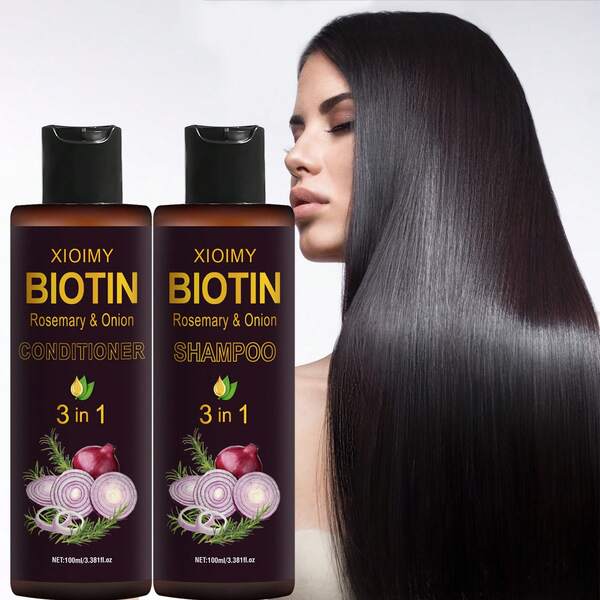 Xioimy Onion Best-Selling Hair Care Set, Shampoo & Conditioner Combo, Lightweight Natural Air-Dry Effect, Washes Out Bouncy & Smooth Hair, Adds Extra Silkiness For Waterfall-Like Soft Hair