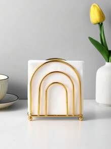 1pc European Simple Elegant Iron Art Butterfly & Flower Stainless Steel Home Paper Towel Holder Decor, Suitable For Restaurant, Coffee Table Home Decor, Great For Ceremony & Wedding Decoration, Perfect Holiday Gift For Hotel Or Cafe Paper Napkin Dispenser