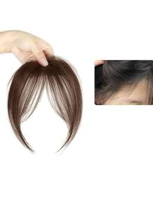 1pc Synthesis Wig Middle-Part Bangs Hair Extensions Clip In Forehead Natural Seamless French Oblique Bangs Eight-Character Bangs Perfect For Everyday Wear, Claw Clips, Hair Claws, Hair Slide, Hair Barrettes, Hair Accessories - Multicolor - View 16