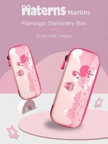 Cartoon Student Pencil Case, Multi-Function Simple School Stationery Supplies - Multicolor - View 2