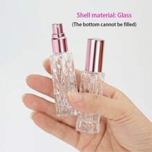 1 قطعة زجاجة رذاذ عطر 5 مل / 10 مل ، بخاخ سفر فارغ محمول ، وأكياس هدايا مخملية وردية بسحاب - أكياس هدايا ناعمة بالسحاب لحفلات الزفاف والأعياد وعيد الحب والذكرى السنوية ، قارورة عطر
