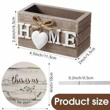1 Set Of 6 Vintage Style Wooden Coasters For Table, Dining Room