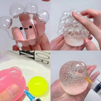 1/2/4个自制挤压泡泡玩具，超粘慢回弹减压球，挤压玩具，指尖玩具，Taba可爱玩具，夏季降温玩具，派对礼品，减压玩具，礼盒填充物，生日礼物（不含）