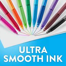 Paper Mate Ink Joy 300RT 8pk Ballpoint Pens 1.0mm Multicolored: Retractable, Quick Drying, Rubber Grip, Colorful Ink