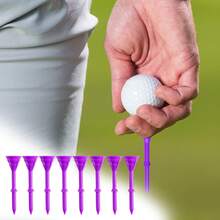 Golf Tees Plastic 3 1/4 Inch Upgrade Unbreakable Bulk 50 Packs Reduce Friction Side Spin Stable 83 Mm Long Tee For Golfer Practice - Purple - View 8