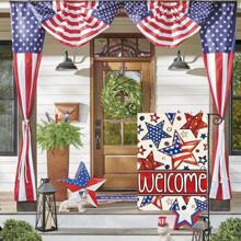 12 X 18 Inch Patriotic Garden Flag, Double-Sided Outdoor Yard Decor With American Flag Design, Welcome
