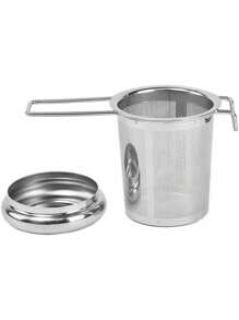 1pc Stainless Steel Tea Infuser, Coffee Filter, Loose Leaf Tea Diffuser With Long Folding Handle, Can Be Hung On Teapot Or Mug, For Tea And Coffee Steeping Back To School