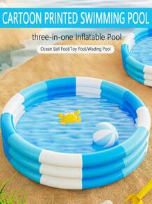 1pc Inflatable Round Swimming Pool, Blue/Pink/Yellow, Super Thick For Adults, Suitable For Outdoor, Garden, Backyard, Summer Water Party (24", 35", 39", 51", 59"), Beach Essentials, Beach Accessories, Pool Float