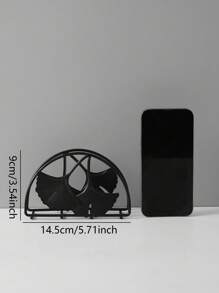 1 Stück eleganter, minimalistischer Tissue-Box-Halter aus Eisen und Edelstahl mit Ginkgo-Blatt-Design, dekoratives Accessoire für Esszimmer, Couchtisch, geeignet für Zeremonien und Hochzeitsdekoration, perfektes Urlaubsgeschenk, Hotel-/Café-Servietten-Spender
