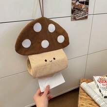 Matching Cute Red Mushroom Paperless Tissues Box, Highly Attractive Creative Tissue Box Wall-Mounted Toilet Paper Holder, Dumplings Tissue Box Hanging - Multicolor - View 11