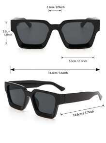 3/5 Stücke Herren Mehrfarbige Kunststoff Quadratische Vollrahmen Tönung Linsen Shades Basics Elegante Basic Lässig Allround Brillen Kombination für Vacay Vibes, Business, Alltag Mode Accessoires Preppy Stil für den Schulanfang