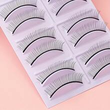 10 Pairs/Set Practice Eyelashes Soft Natural Training False Eyelashes For Beginners Teaching Lashes Extension Makeup Tools
