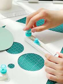 1 Stück Einstellbarer 360 Grad Rund-Schneidmesser DIY Zirkel Cutter für Scrapbooking, Kreisförmige Papier Scrapbooking Karten Cutter, Rückkehr zur Schule, Schulmaterialien