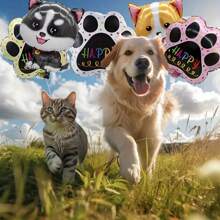 17pcs Pet Dog Theme Foil Balloon Set, Includes Husky, Corgi, Paw Print Foil Balloons And 12in Dog Latex Balloons, Suitable For Birthday Parties, Theme Parties, Pet Parties, Family Gatherings, Outdoor Events