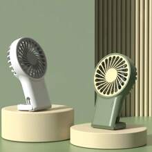 Mini ventilateur personnel rechargeable USB à main, léger et portable avec pince, design élégant pour le bureau ou une utilisation portable