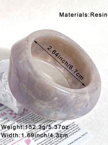 1 Stück neues asymmetrisches personalisiertes Harz Armband, modisch funkelnd, geeignet für tägliche Outfits von Frauen, Strand und Urlaub