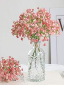 3pcs/9pcs Artificial Baby's Breath Flower Bouquet, Made Of PE Material, Mini Fake Dried Flowers, Suitable For Wedding, Birthday, Bridal Shower Decor, Autumn, Halloween, Thanksgiving, Christmas Decor, Home, Room, Table, Cafe Decor, Photography Props, Graduation Gift, Back To School Decor, Stationery, Artificial Plants