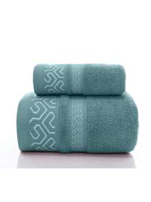 Set de 2 toallas de baño, toalla de baño de secado rápido, suave, ligera y absorbente, juego de toallas de baño de 2, elegante toalla de ducha para el baño, juego de toallas jacquard como regalo para la decoración del baño, salón de belleza, hogar - ideal para verano y vuelta al cole