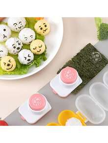 1pc, Seaweed Nori Punch Embossing Device Cutter, Smile Wink Face Rice Ball Onigiri Mould, DIY Sushi Tool, For Lunch Box Bento Box Decoration, Kitchen Gadgets, Kitchen Accessories Kitchen Items Kitchen Accessories Kitchen Tools - Pink - View 7