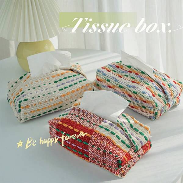 1 pièce Boîte de mouchoirs en tissu, décoration de Noël