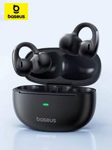 Auriculares inalámbricos Bowie MC1 con clip para la oreja, Bluetooth 5.4, auriculares abiertos, auriculares deportivos tipo clip, IP57 resistentes al agua, AI-Bass (Negro)
