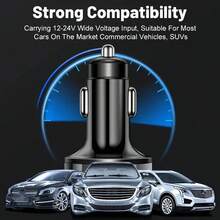 Nuevo cargador de coche con pantalla digital, carga rápida, cargador de teléfono para coche, cargador de coche multifunción, convertidor de 1 a 6 enchufes de coche, adaptador de coche, accesorios para coche - oro - Ver 7