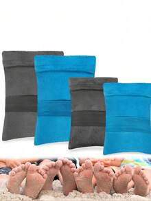 Sand Remover For Beach Sand Wipe Off Mitts - Soft Cloth Beach Sand Cleaner Reusable Beach Essentials Sand Removal Bag (Talc-Free) - Multicolor - View 5