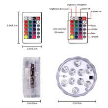 Floating Lights LED Multi Color Changing Water Float Drift Lamp For Fish Tank Pond Led Floating Lamp Swimming Pool Ball Pond Drift Waterproof Glow Show Disco Color Changing Light 16 Colors 10leds LED Submersible Light Remote RGB Swimming Pool