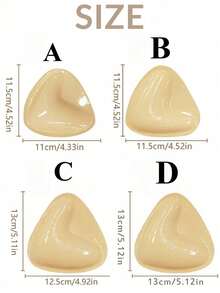 2 piezas Insertos de sujetador adhesivos por ambos lados Elevación instantánea ultra Push Up, realzadores de pecho - Albaricoque - Ver 4