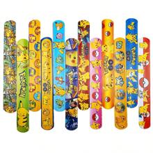 pokemon Pokemon Cartoon Slap Bracelets, 12 Unique Designs, Fun Party Favors And Festival Decorations, Perfect For Birthday Parties, Events, And Celebrations, Colorful Slap Wristbands With Cute Patterns, Ideal For All Ages