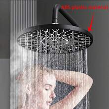 Vòi sen phun mưa bằng thép không gỉ màu đen 6 inch áp suất cao - Gắn tường, không cần nguồn điện, hoàn hảo cho phòng tắm khách sạn và gia đình - màu đen - Xem 3