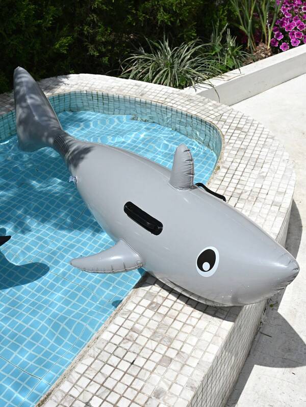 1pc Inflatable Black Whale Shaped Floating Water Lounger, Perfect Summer Gift For Pool And Beach Party, Swimming Pool Raft Floating Recliner Fun And Relaxation During Vacation, Beach Essentials, Beach Accessories