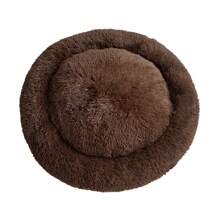 Round Plush Pet Bed, Max Capacity 39lbs