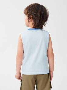 Balabala Kids' Cotton Tank Top, Breathable & Lightweight Summer Undershirt - Ice Blue - View 3