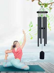 1pack Black Deep Tone Soothing Melodic Tones Windchimes, Wind Chimes For Outside, Room Decor Bedroom Decor Home Decor Wall Decor