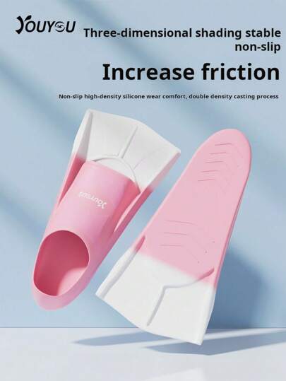 youyou زعانف غطس سليكون بشبكة للكبار لسباحة حرة، معدات تدريب للغوص