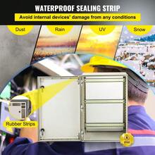 NEMA 4X Fiberglass Waterproof Electrical Junction Box 24 X 16 X 9 Inch IP66 Outdoor Indoor Enclosure With Mounting Plate For Versatile Applications - Clear - View 2