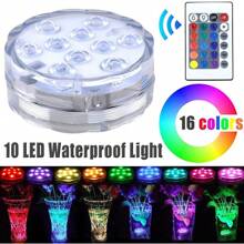 Floating Lights LED Multi Color Changing Water Float Drift Lamp For Fish Tank Pond Led Floating Lamp Swimming Pool Ball Pond Drift Waterproof Glow Show Disco Color Changing Light 16 Colors 10leds LED Submersible Light Remote RGB Swimming Pool