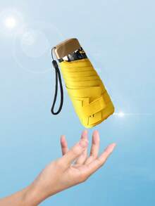 Customized Five Fold Umbrella Sunscreen Compact And Convenient Sunshade Umbrella Customized Sunshade Umbrella Rain And Rain Dual Use Folding Summer Cooling,Beach,Travel - Multicolor - View 3